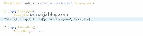 Enable HTML in Author's bio